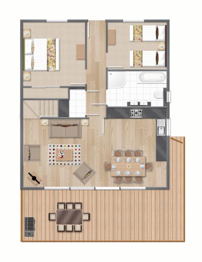 Resort Puffin Hot Tub Lodge, 4 Bedrooms Resort, Pool,gym,bar *